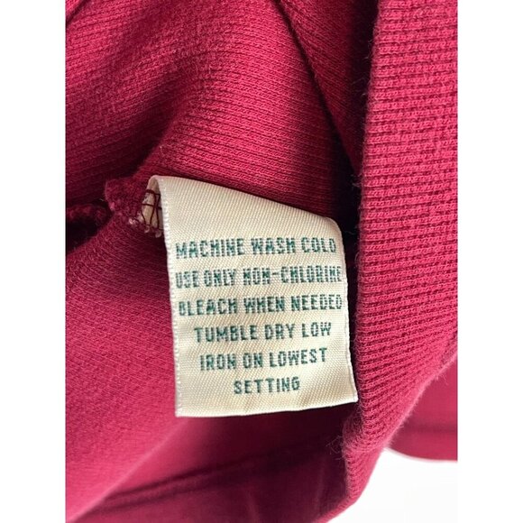 St. John's Bay Medium 8/10 Maroon 3/4 Sleeve Ribbed Mock Turtleneck Vintage 90's - Picture 4 of 6
